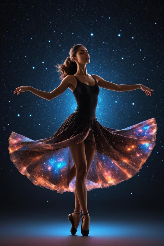 Neon Cosmic Ballerina