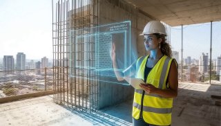 Veo 3.1 Prompt: A construction engineer on a high-rise build