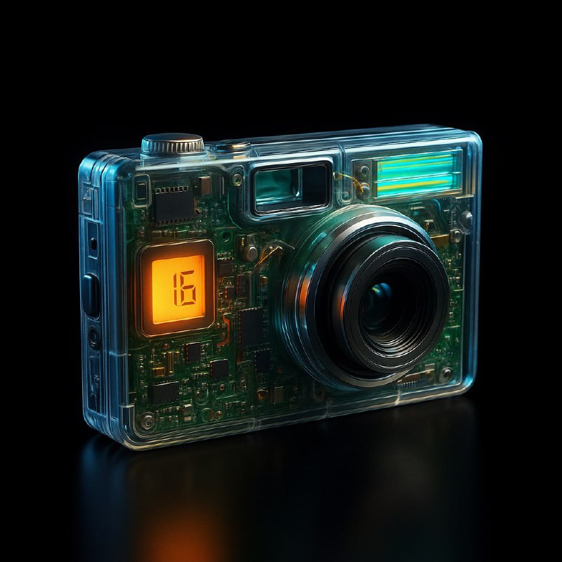 Transparent Retro-Electronic Object Render