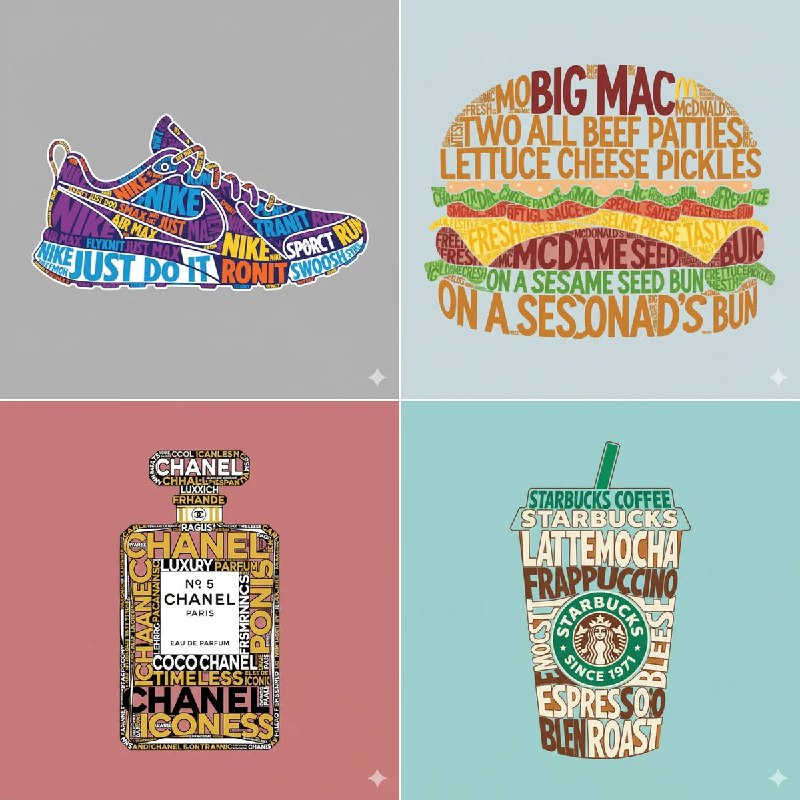 Typographic silhouette artwork