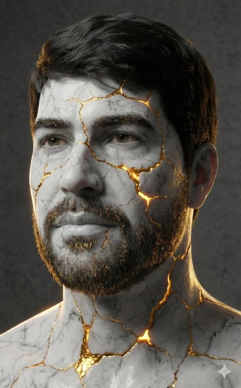 Marble and Gold Portrait