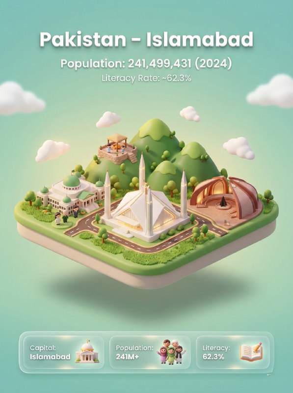 “3D stereoscopic cartoon-style national profile, 3:4 aspect ratio