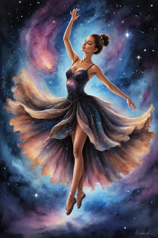 Galaxy Tutu Watercolor Fantasy