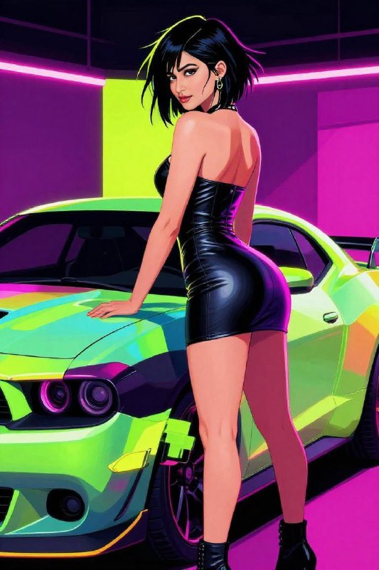 Neonpunk Pop Art Vector Glam