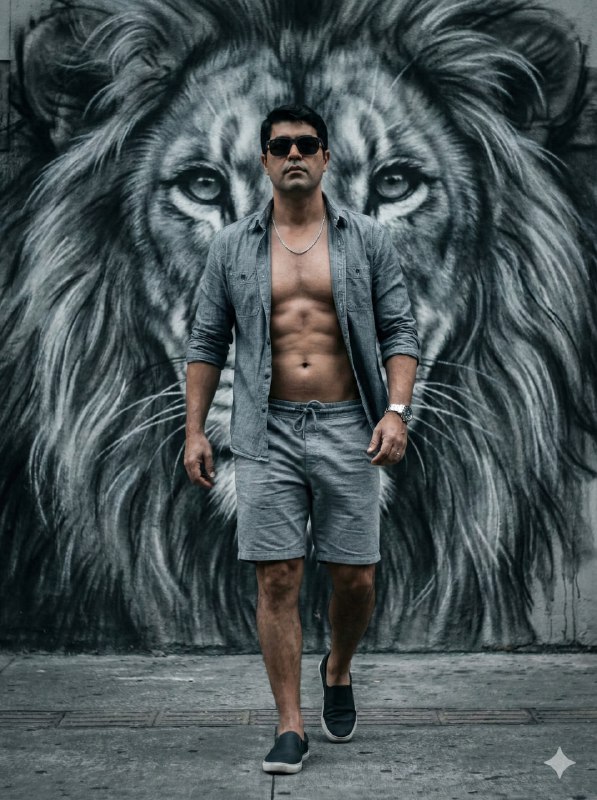 Urban Lion Dominance Cinematic Editorial