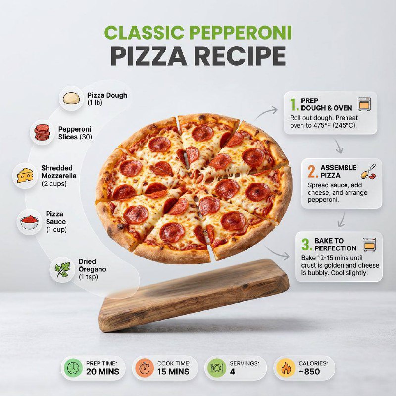 Modern Editorial Recipe Infographic