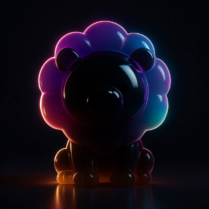 Minimal Neon Rimlit Translucent 3D Object