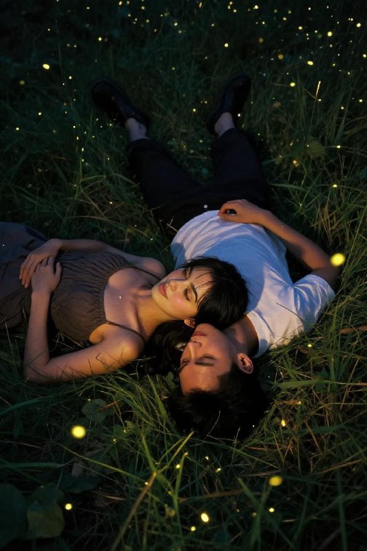 Top-Down Firefly Night Romance Editorial
