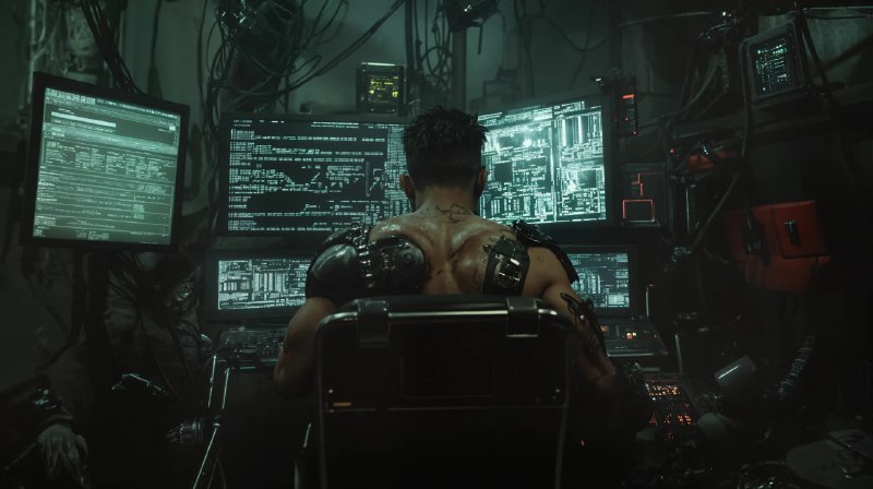 Cyberpunk Underworld Surveillance Enforcer