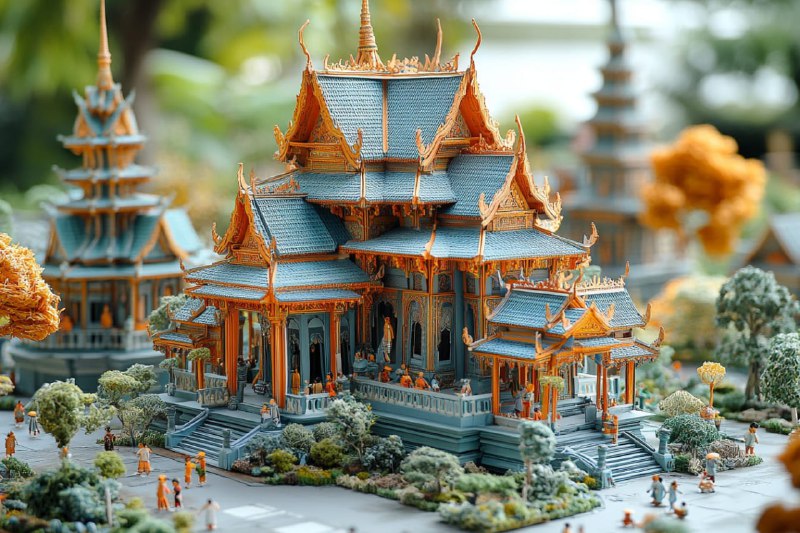 Thai Paper Diorama Palace City