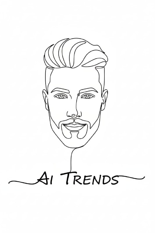 Minimal signature-style line art portrait logo using the uploaded