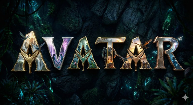 Cinematic 3D Metallic Title Composition