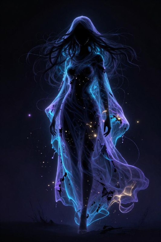 Neon Wisp Phantom — Chaotic Ink Impressionism