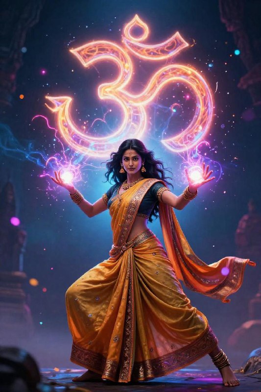 Divine Mystic Warrior — Neon Energy Fantasy