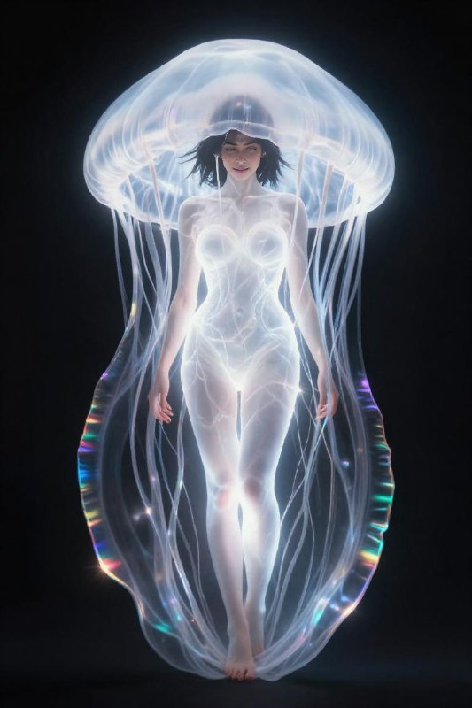 Luminous Acrylic Entity — Prismatic Energy Form