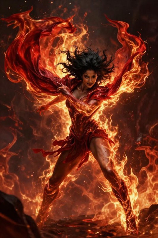 Infernal Ascension — Dark Fantasy Flame Warrior