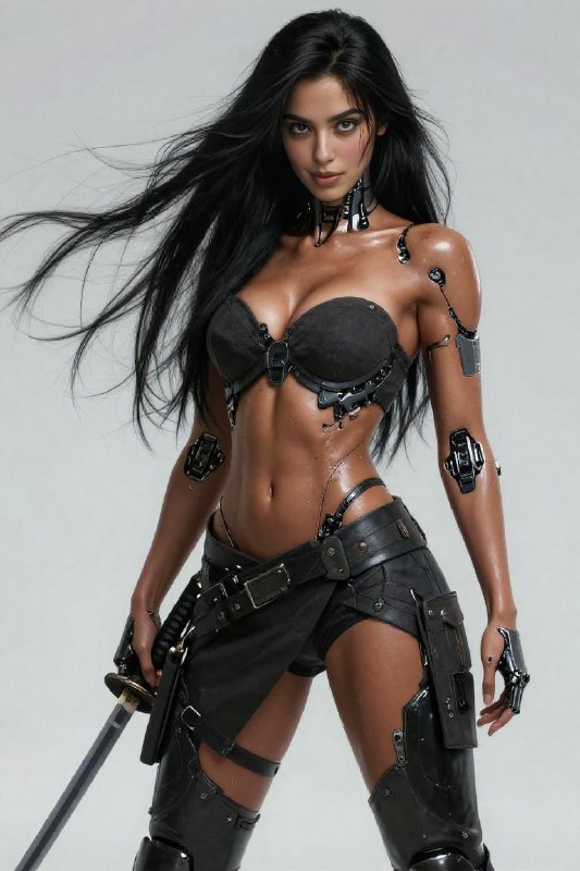 Cybernetic Warrior — Minimalist Dark Futurism