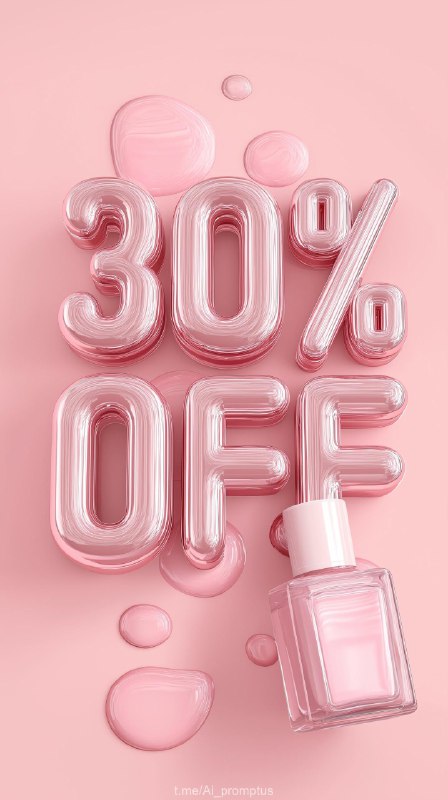 Luxury Beauty Sale — Glossy 3D Instagram Post
