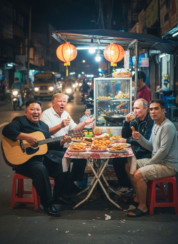8K ultra-realistic photo of Kim Jong Un, Donald Trump, and Vladimir