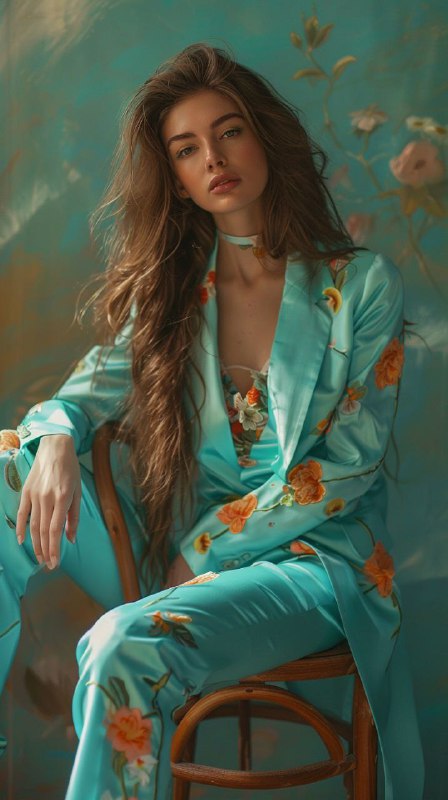 Teal Reverie — Avant-Garde Editorial Portrait