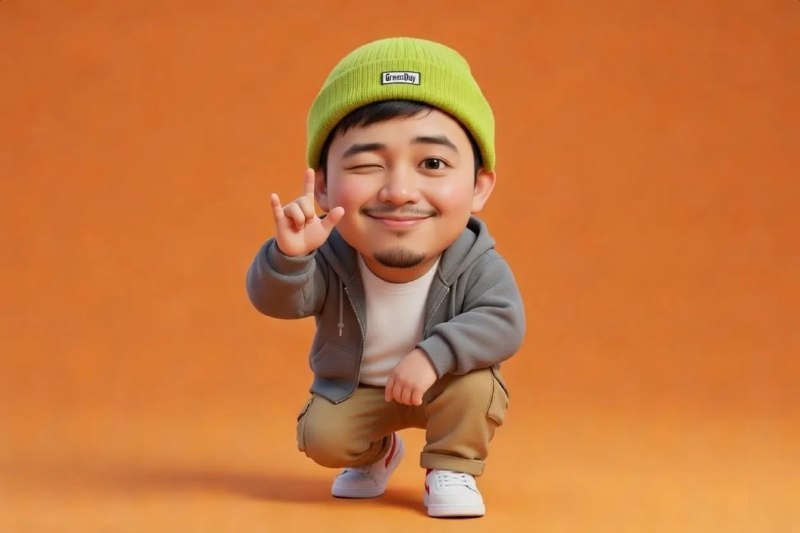 Playful Lime Persona — Stylized 3D Character Render