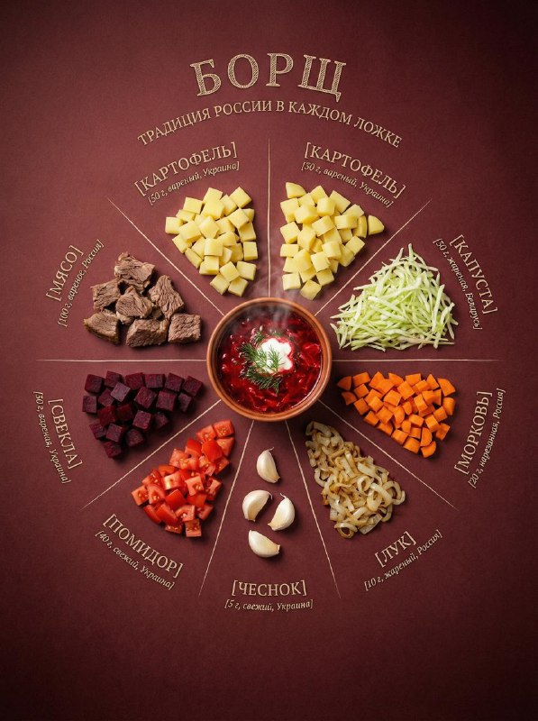 Radial Ingredient Atlas — Heritage Culinary Poster