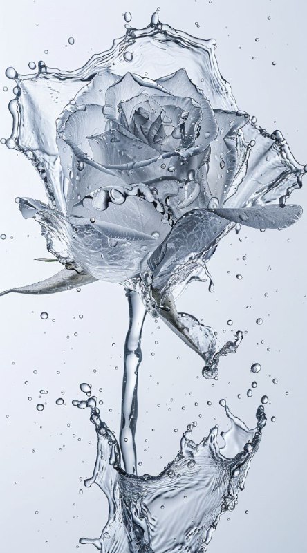 Abstract Ice Rose Water Sculpture