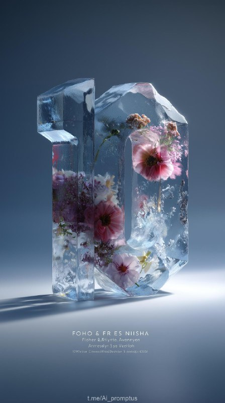 Frozen Glass Anniversary Sculpture