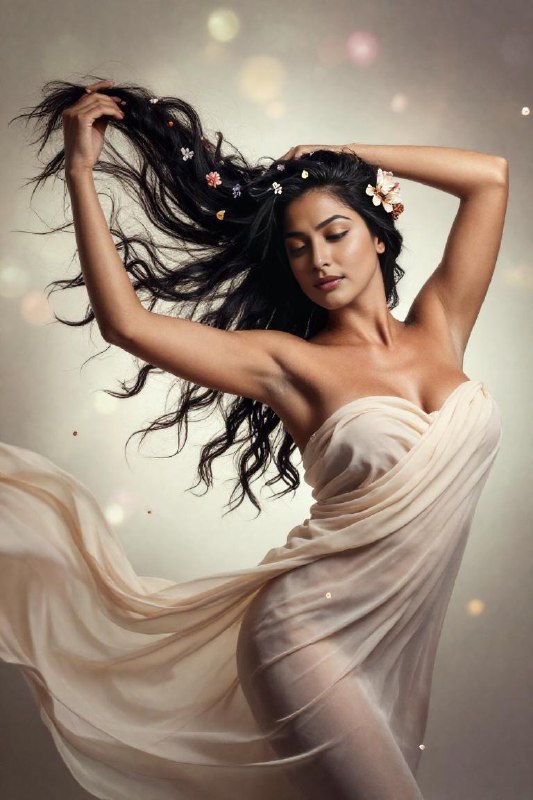 Ethereal Floral Hair Portrait