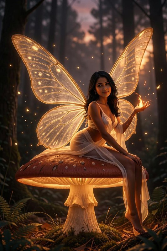 Twilight Fairy Mushroom Fantasy
