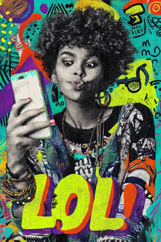 Pop Art Doodle Selfie