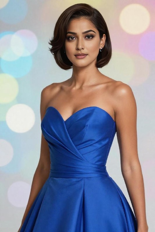 Dreamy Sapphire Elegance Portrait