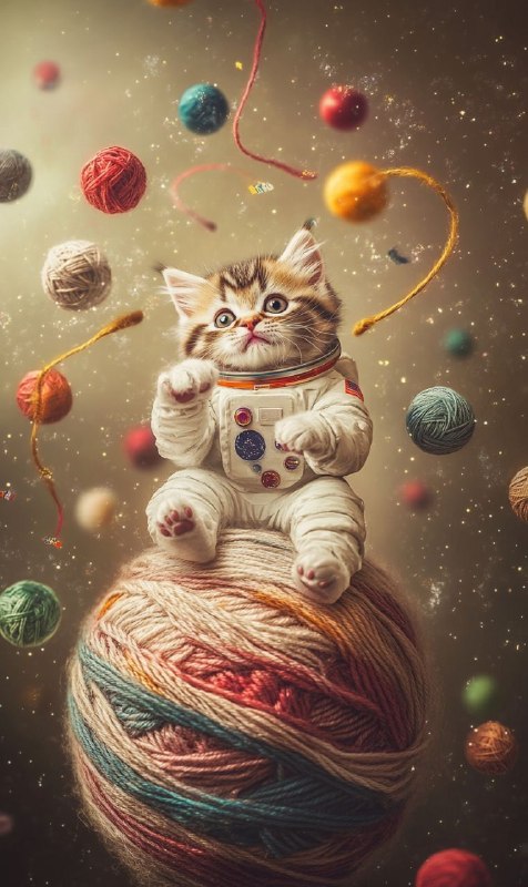 Surreal Hyperreal Kitten Cosmos