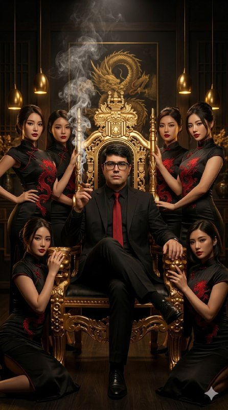 Dark Yakuza Throne Portrait