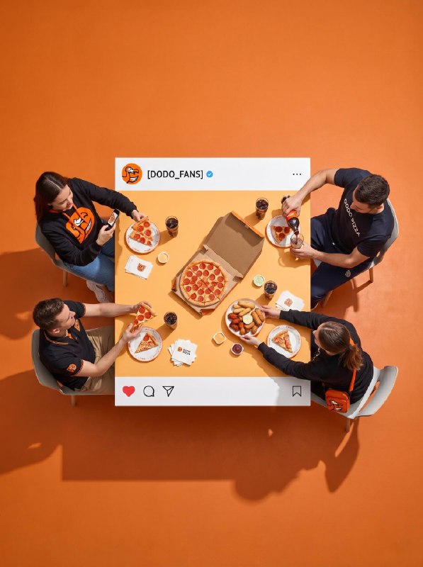 Instagram Table Top-Down Scene