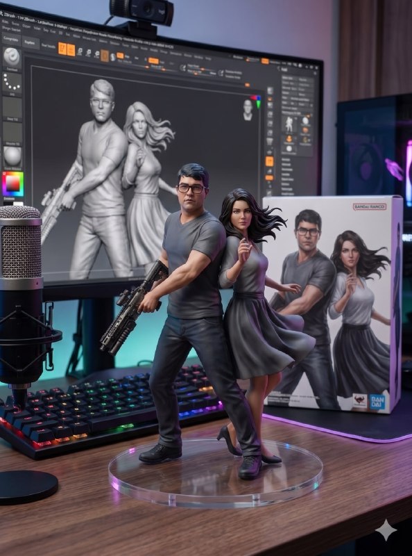 Collector Figure Streaming Desk