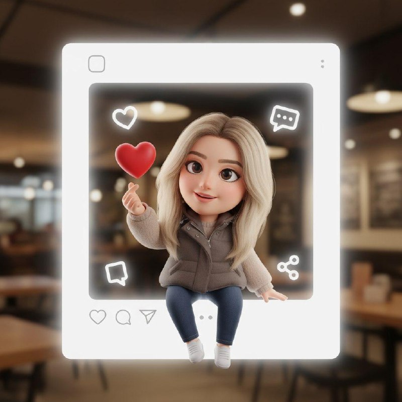 Chibi 3D Social Frame Character
