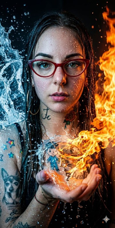 Elemental Duality Cinematic Portrait