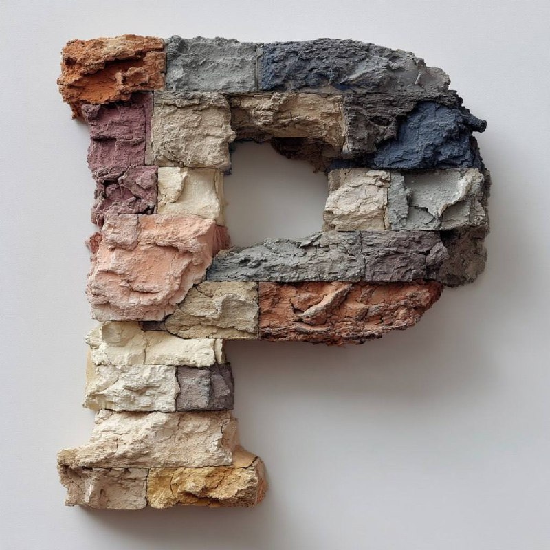 Abstract Sculptural Letter Art