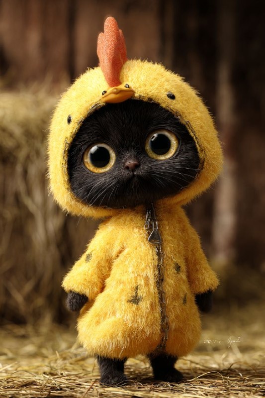 Cute Chicken Kitten Fantasy