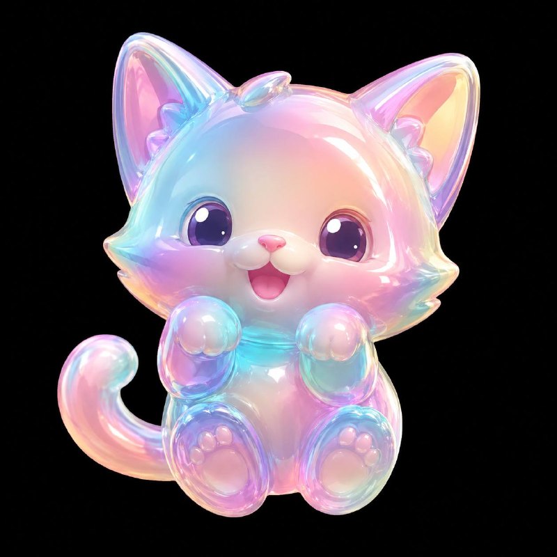 Pastel Pop Dream — Glossy Toy Sculpture