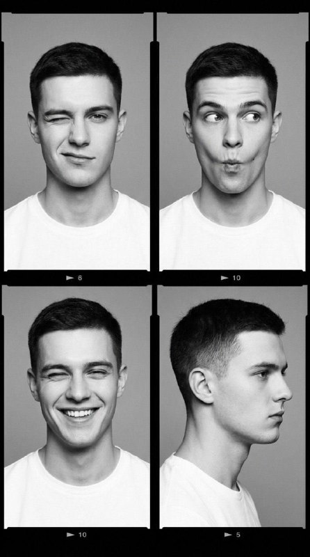 Casting Contact Sheet — Minimal Monochrome Portrait