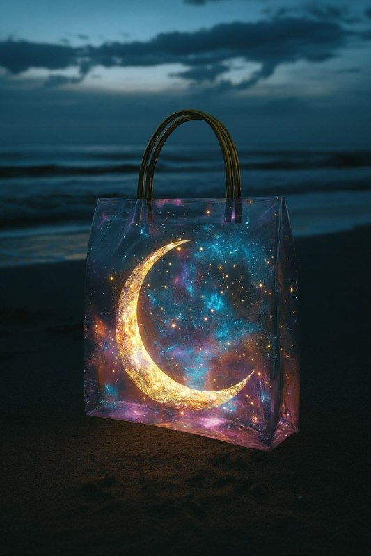 Cosmic Cellophane — Surreal Night Beach