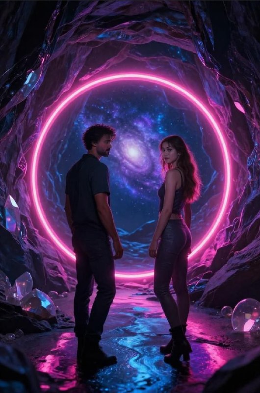 Neon Rift Lovers — Vaporwave Sci-Fi Fantasy