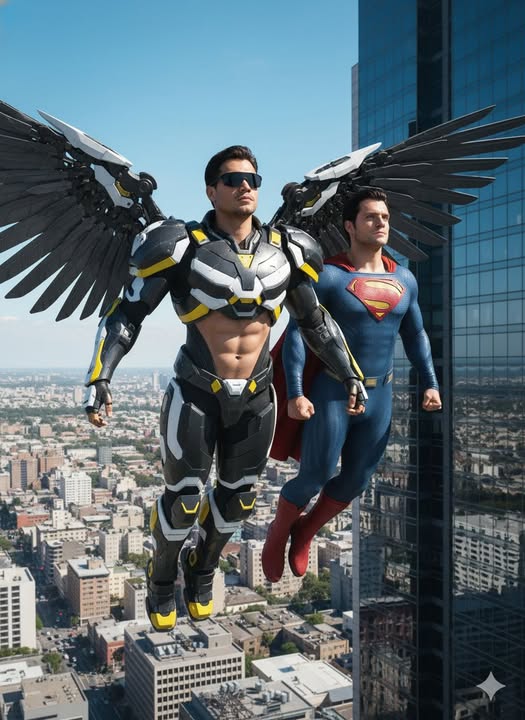 Flying with Superman - Hyper-Realistic Scene