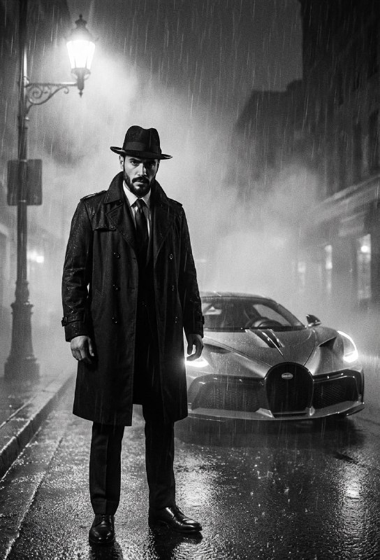 Hyper-detailed, ultra-realistic noir photography