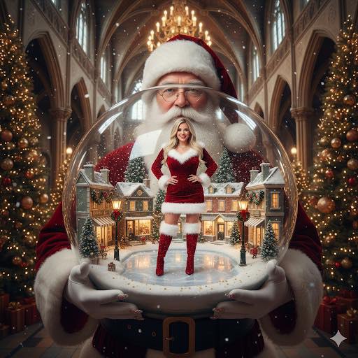 Ultra-realistic 4K Christmas portrait using the uploaded face