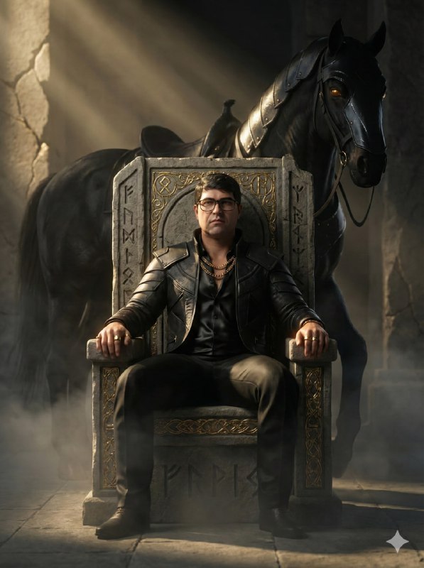 Hyper-realistic jet-black horse