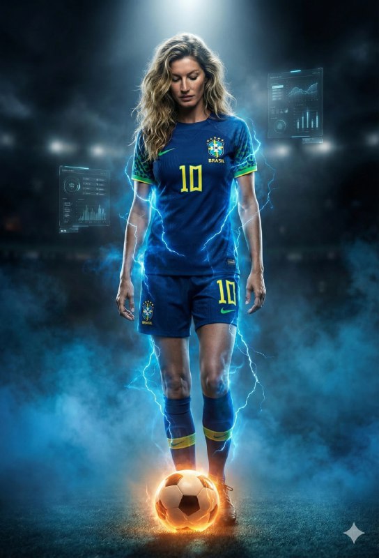 Futuristic cinematic sports portrait