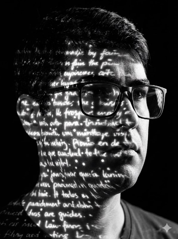 Hyper-realistic black and white portrait